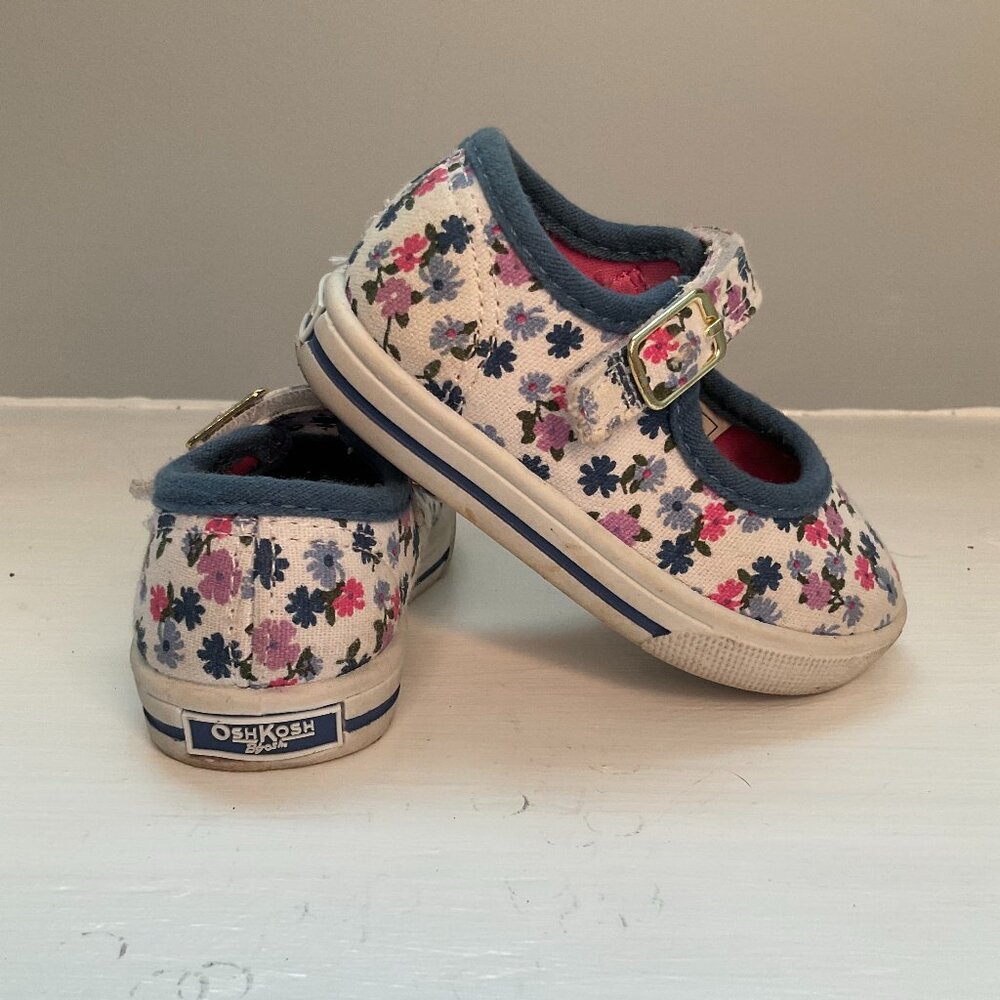 OshKosh Floral Mary Jane Toddler Shoes Size 3